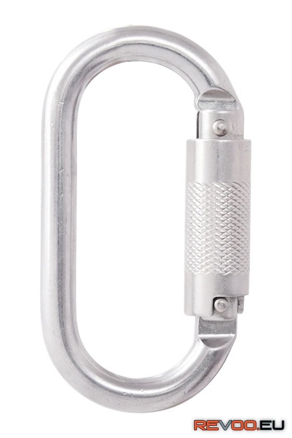 Acél karabiner, negyedfordulatos zárral, 16mm nyitótávolsággal Kratos KRA-FA5022418