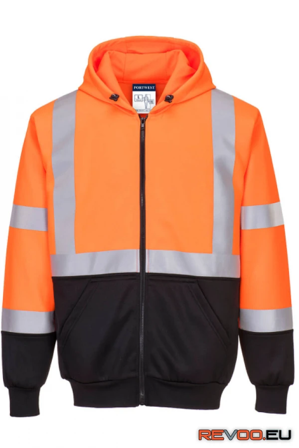 Hi-Vis kéttónusú kapucnis pulóver   Portwest B315